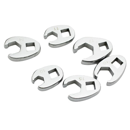 10pcs 3/8" Drive Crowfoot Wrench Set — 10-22mm Metric Open-End Spanners for Torque Wrench