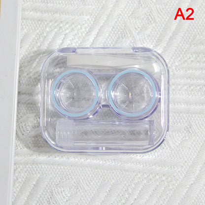 Portable Square Contact Lens Case – Travel Storage Container & Soaking Box in Solid Colors, Fashion Eye Care Accessories