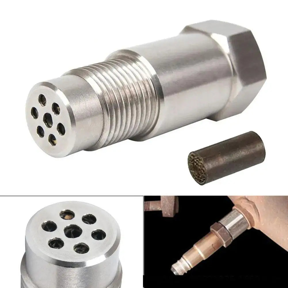 Oxygen Sensor Spacer Adapter - M18x1.5 O2 Sensor Simulator Extender with Mini Catalytic Converter, CEL Eliminator for Check Engine Light