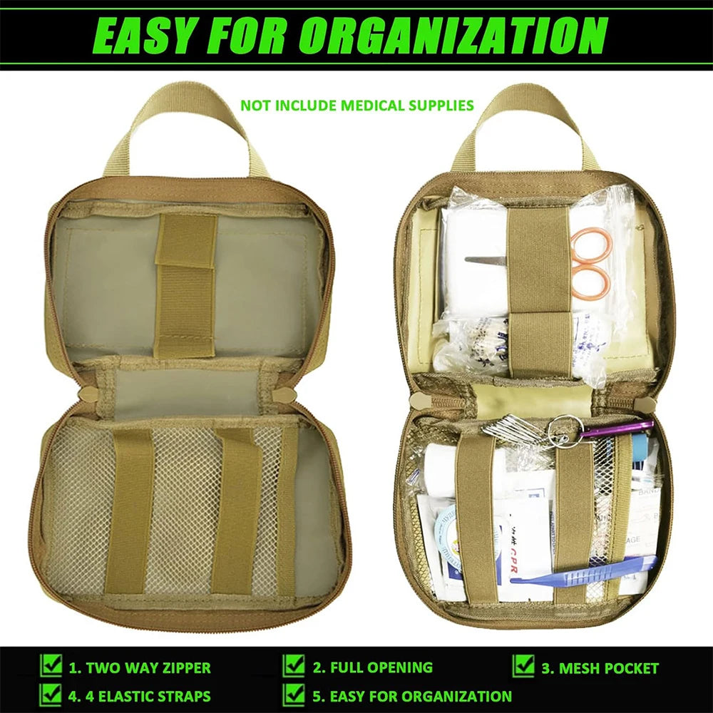 3Pcs Dog Tactical Harness Bags — 2 Pouch MOLLE Set & 1 Belt Bottle Holder for Military Training & Outdoor Use