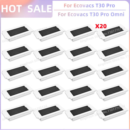 Replacement Parts for Ecovacs T30 Pro Omni & YEEDI M12 Ultra Plus – Main Roller, Side Brush, Filter, Dust Bag, Mop Cloth