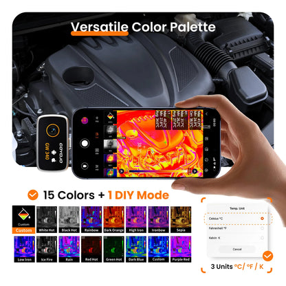 512×384 Thermal Camera Imager - 256×192 IR Resolution Phone Thermal Camera for iPhone 17/16/15 & Android Devices
