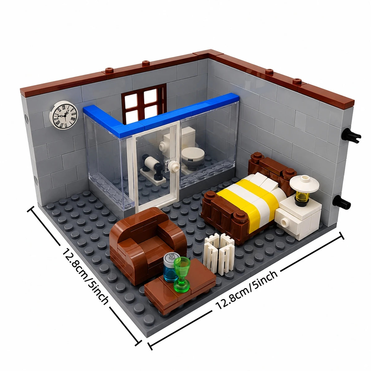 City House Building Blocks Set - DIY MOC Bricks with Bedroom & Living Room Furniture for Kids' Creative Play