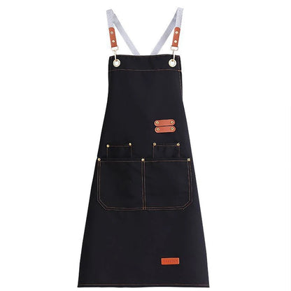 Waterproof Kitchen Apron with Pockets - Oil-Resistant Cooking & Restaurant Work Uniform for Men and Women