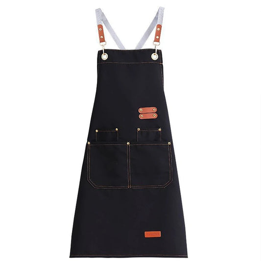 Waterproof Kitchen Apron with Pockets - Oil-Resistant Cooking & Restaurant Work Uniform for Men and Women