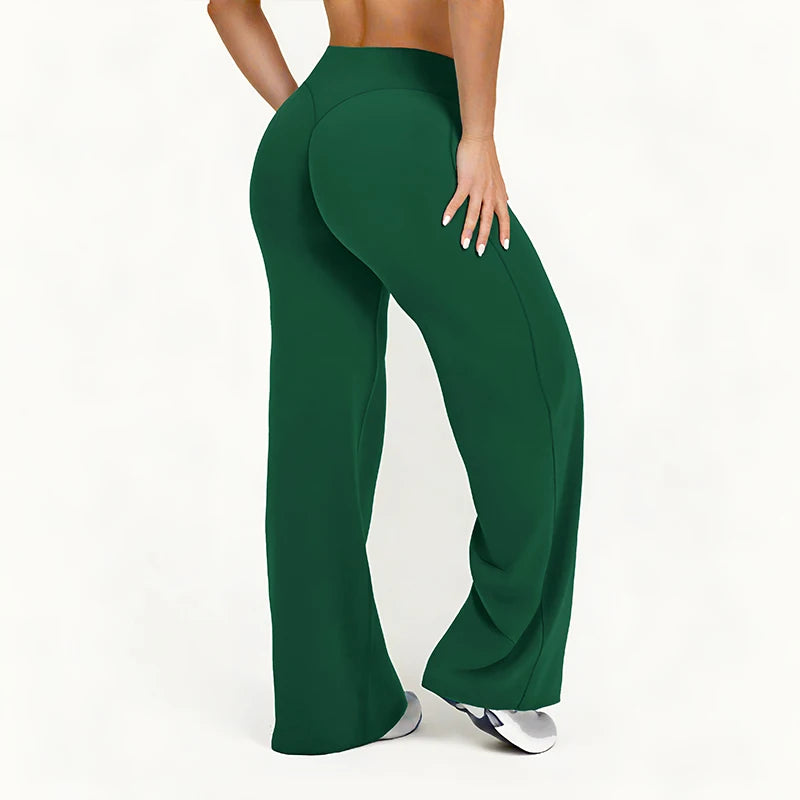 NCLAGEN Women’s Straight-Leg Yoga Pants – Ultra-Soft Butter Fabric Mid-Waist Pilates & Running Trousers