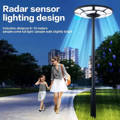 IP65 Solar Outdoor Light - Radar Motion Sensor with 4000mAh Rechargeable Battery