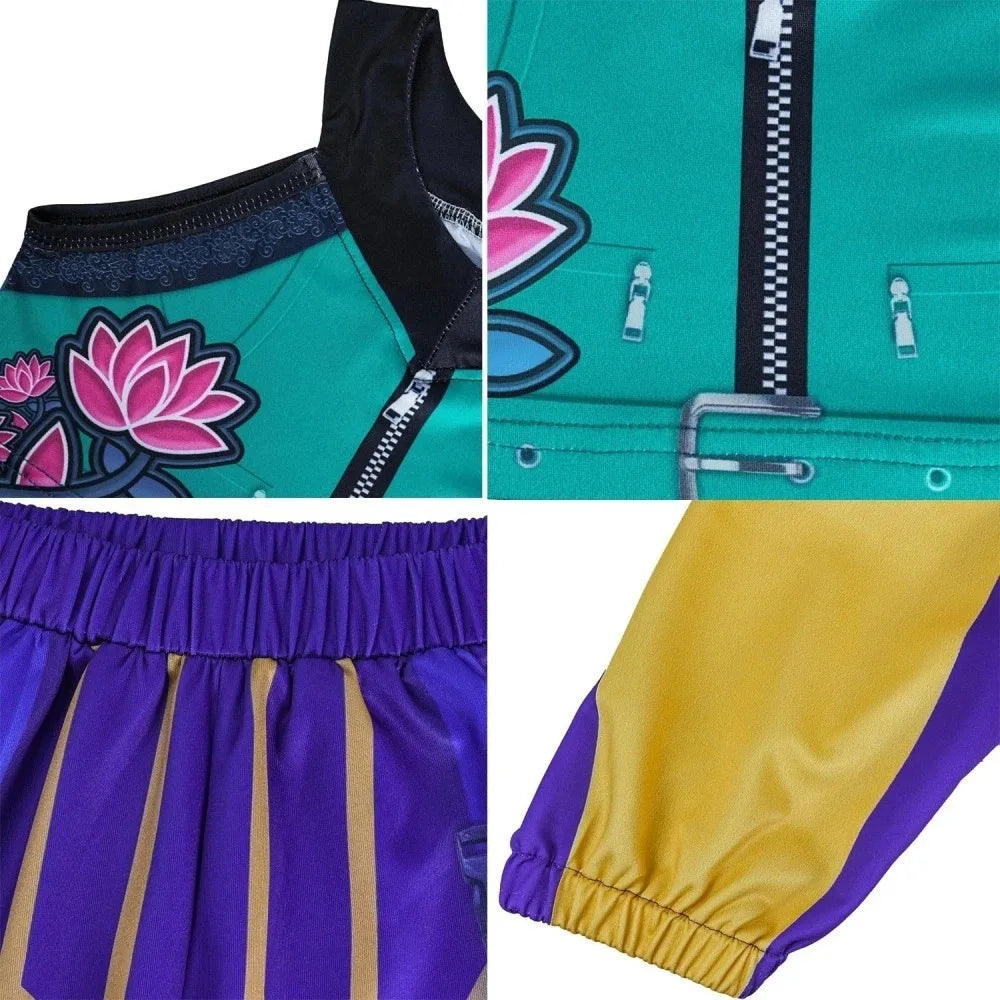 Halloween Zoey Mira Rumi Cosplay Costume — K-Pop Hunters Girl Group Idol Dress-Up Outfit for Kids