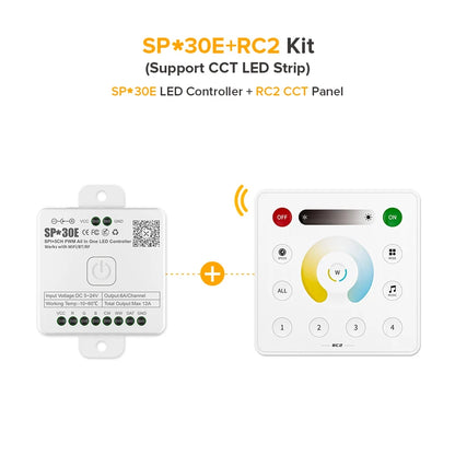 SP530E/SP630E All-in-One WiFi LED Controller, 5CH PWM SPI Pixel LED Strip Control, Compatible with WS2811 WS2812B SK6812 FCOB, Alexa & Google Home Support, Bluetooth Smart Lighting Module