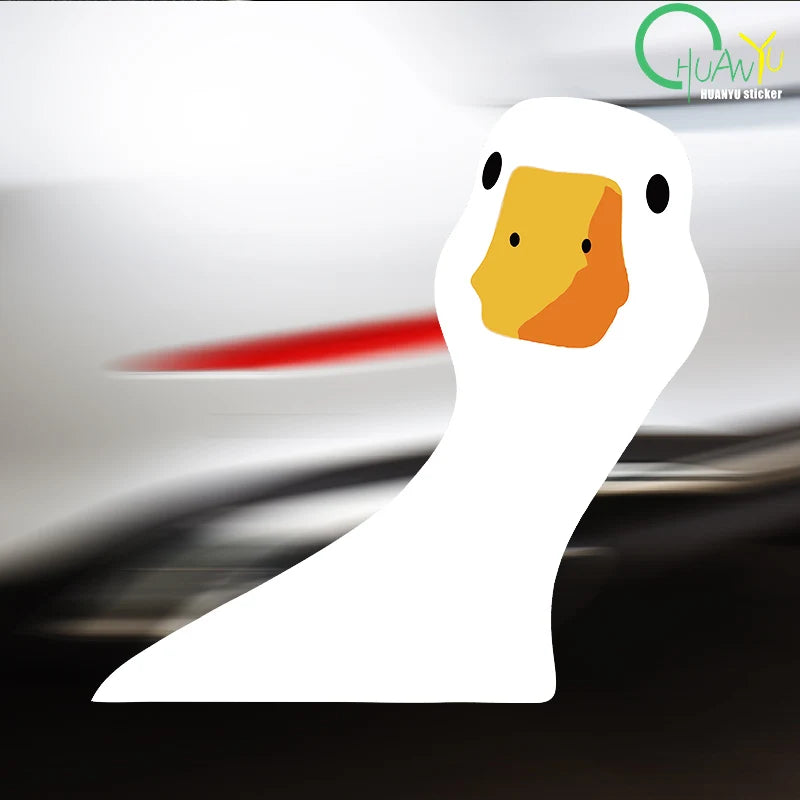 Car Safety Caution Decal - Cute Doubtful Duck with Question Mark for Auto & Truck Windows