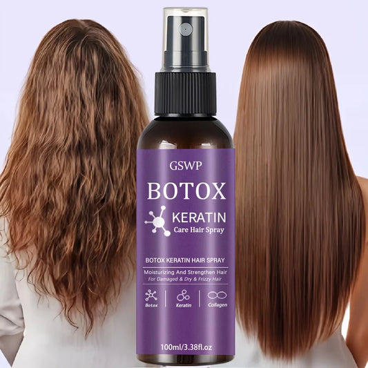 GSWP Botox Keratin Hair Treatment Spray - Leave-In Moisturizing Formula to Strengthen Hair, Reduce Tangles & Split Ends