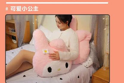 Sanrio My Melody & Kuromi Plush Dolls – Cute Soft Stuffed Animal Pillow, Cartoon Plush Toy for Girls’ Birthday & Christmas Gifts