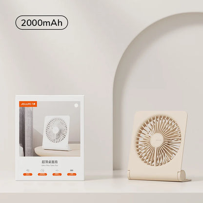 JISULIFE Mini Portable Fan - USB Rechargeable Quiet Foldable Desktop & Hanging Cooling Fan