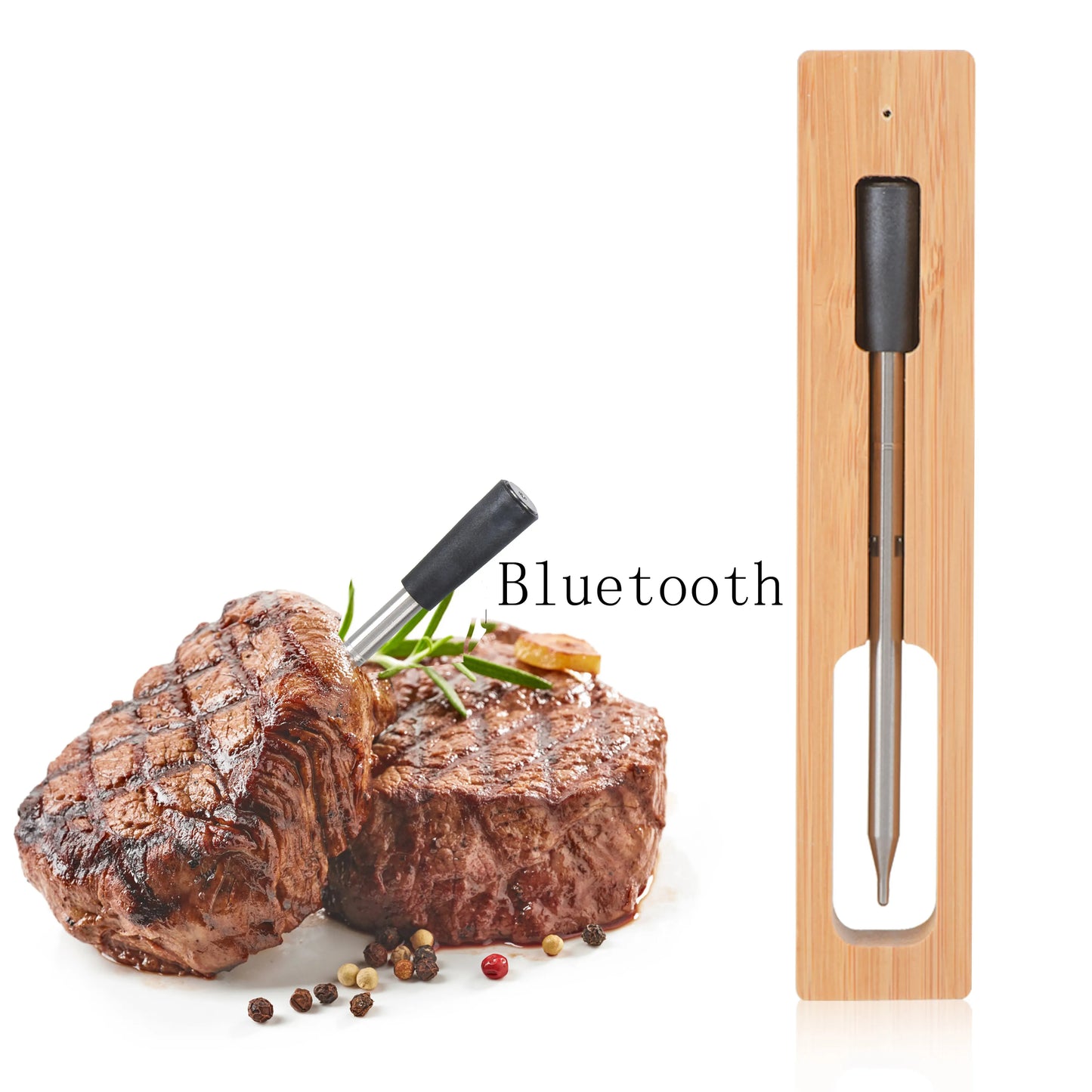 Bluetooth Wireless Meat Thermometer: Newest Kitchen Cooking Tool for Oven, Grill, BBQ - Accurate Steak Temperature Meter with Barbecue Accessories