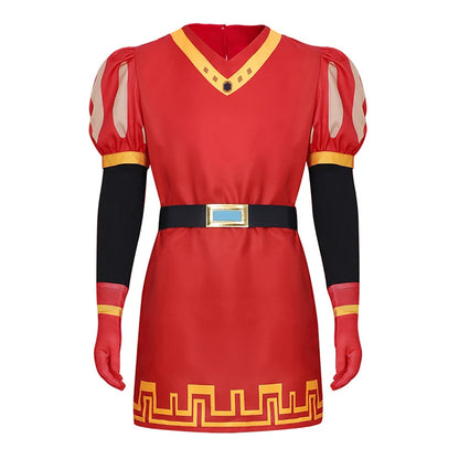 Lord Farquaad Cosplay Costume Set - Medieval Red Cloak, Uniform, Gloves & Hat for Halloween Parties and Events