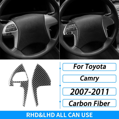 Toyota Camry 2007–2011 Carbon Fiber Interior Trim Set - Center Console, Gear Shift & Air Vent Decorative Covers