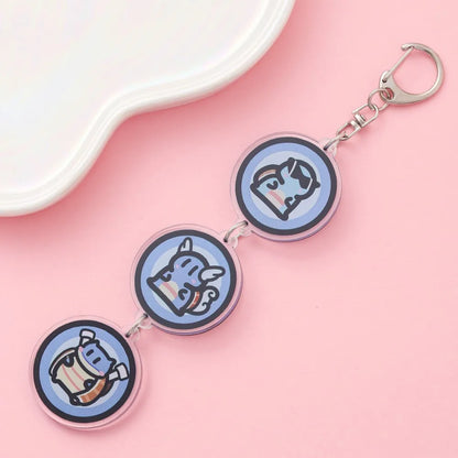 Anime Acrylic Keychain – Cute Cartoon Car Bag Pendant, Creative Gift for Friends & Fans, Fun Keyring Charm