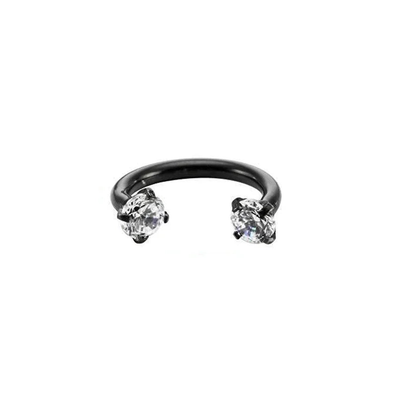 Stainless Steel Crystal Hoop Piercing – Nose, Ear, Belly Ring for Women & Men, Cartilage Helix Daith Jewelry