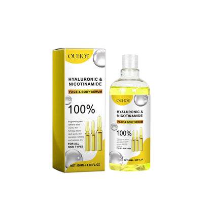 Hyaluronic Acid & Vitamin C Facial Serum – AHA Brightening, Dark Spot Care, Pore Care & Hydrating Skin Repair Treatment