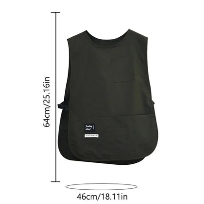 Waterproof Nylon Vest Apron - Breathable, Stain-Resistant Sleeved Kitchen Apron for Cooking, Cleaning & Household Tasks