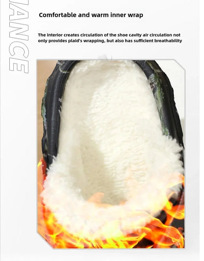 Winter Men’s Garden Clogs – Plush Fur Slippers & Fluffy Outdoor Slides for Couples