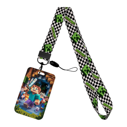 Cartoon Game Name Badge Holder Lanyard – Student ID & Credit Card Strap Gift