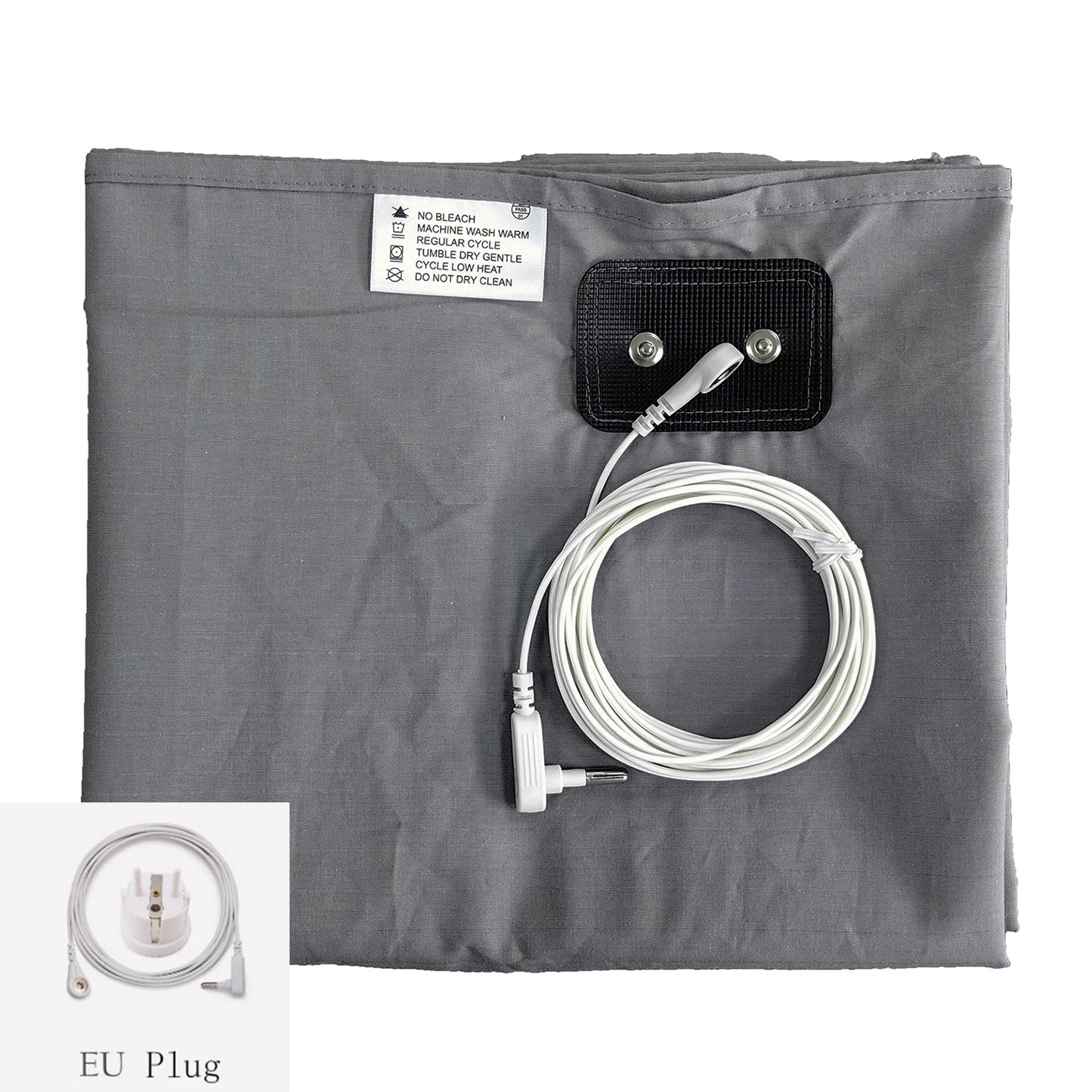 10% Silver Fiber Grounding Bedsheet with Earthing Cord Antistatic Conductive Health Protection Sheet for Stress Relief Sleep Support