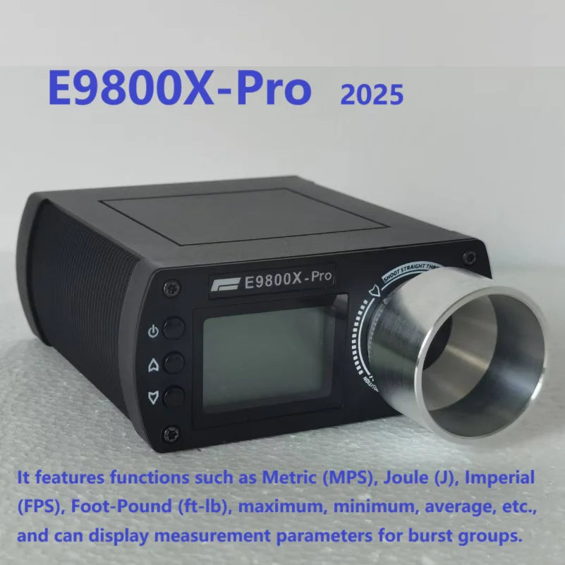 E9800X-Pro Bullet Speed Chronograph – Upgraded LCD Chronoscope for Accurate Firearm & Projectile Measurement