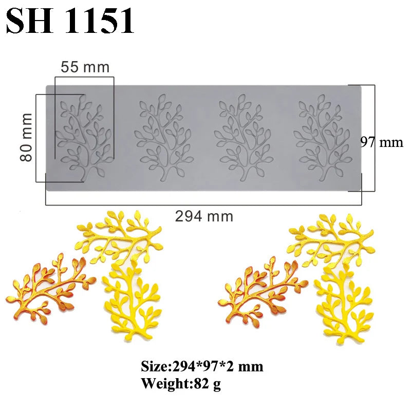 Hollow Chocolate Chips Silicone Baking Mold — Leaf & Honeycomb Design Sugarcraft Lace Mat for Dessert Decoration