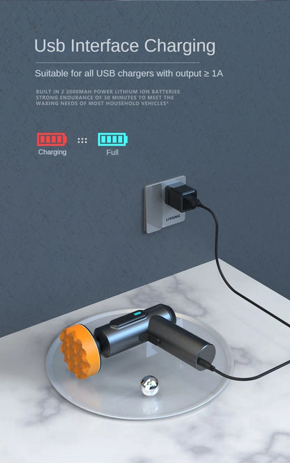 Wireless Car Polisher Machine — Cordless Electric Auto Waxing & Polishing Tool for Car Repair