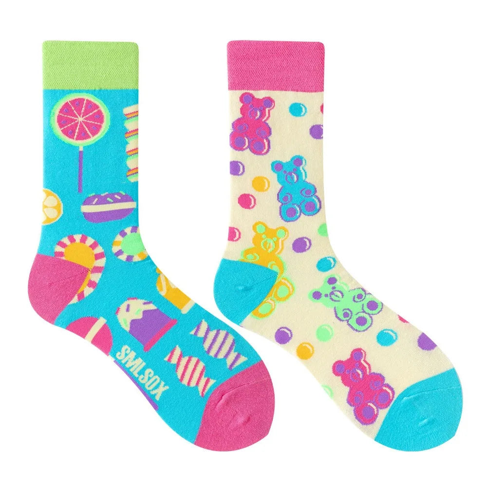 Unisex AB Tide Animal Cotton Socks – Colorful Cat, Dog, Koala, Cow Crew Socks for Men & Women, Four Seasons Gift