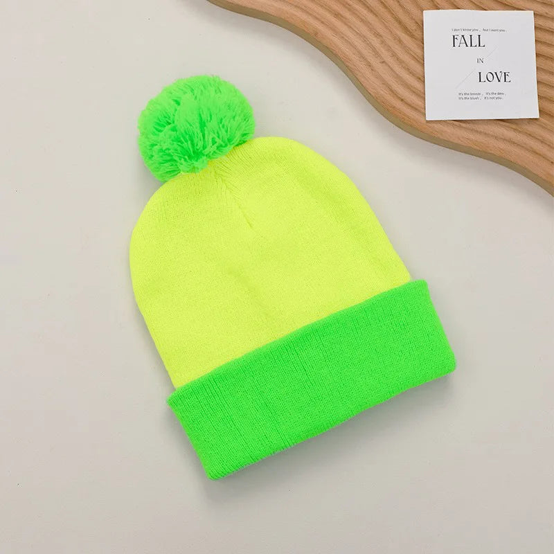 Unisex Christmas & Holiday Cosplay Set – Funny Knitted Beanie Hat with Gloves, Warm Winter Hat for Halloween & New Year