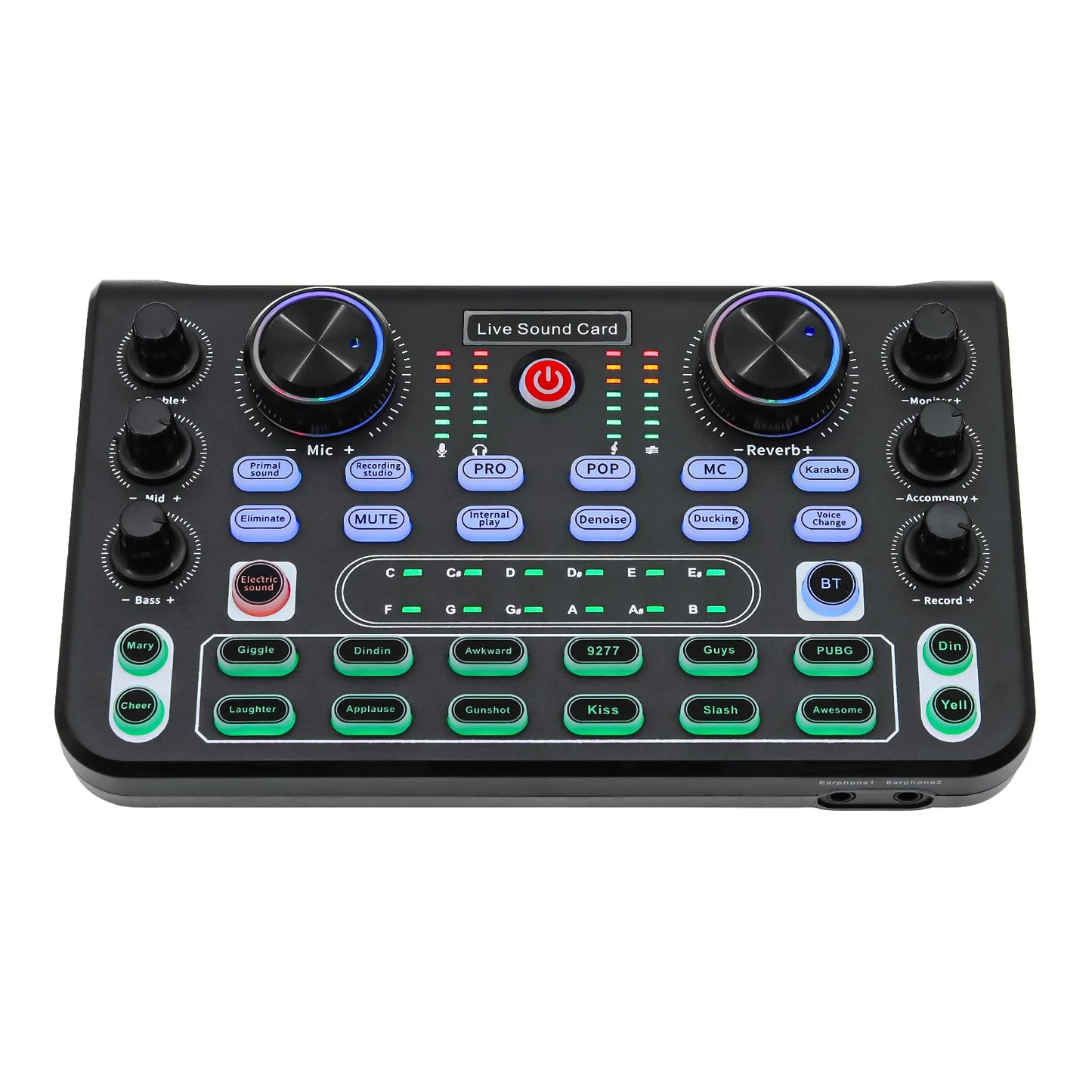 X60 Professional Sound Card Mixer - English Version Audio Interface for Karaoke, KTV Singing, Broadcasting & Studio Recording