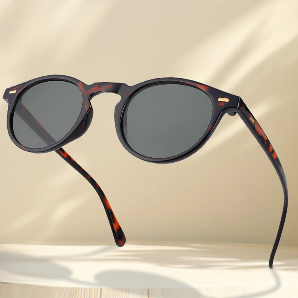 Small Round Sunglasses — Retro Classic UV400 Shades for Men & Women, Perfect for Travel, Shopping & Hiking