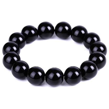 Black Obsidian Natural Stone Bracelet | Fat Relief, Blood Circulation & Anti-Anxiety Jewelry for Men & Women
