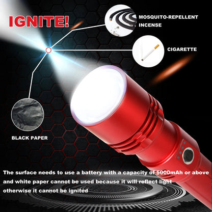 Shanbao 4000LM Zoomable Flashlight - High-Power Rechargeable LED Torch with Adjustable Focus