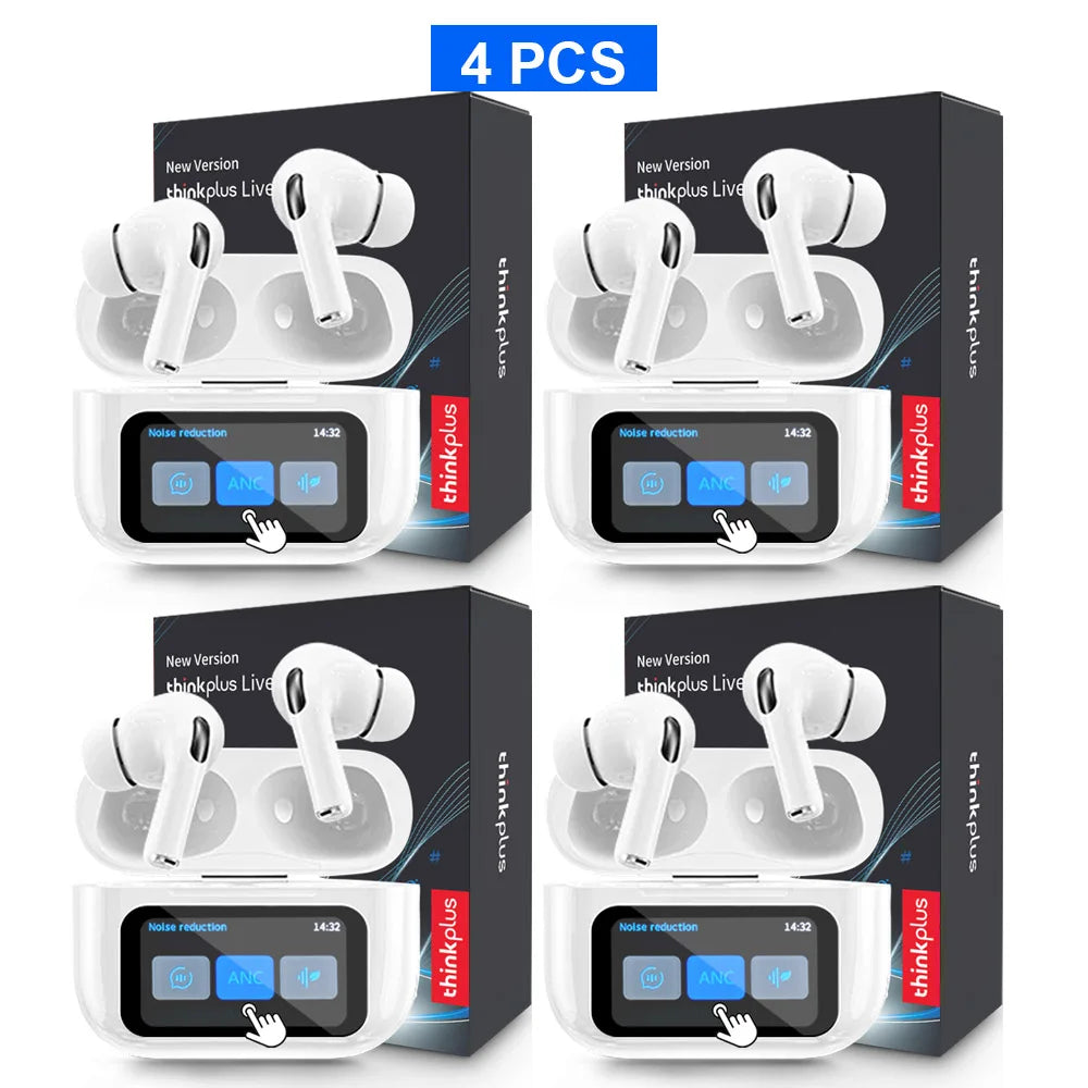 Thinkplus Wireless Bluetooth Earphones - ANC Noise Reduction, HD Mic Call & Gamer Earbuds with LED Touch Screen Control