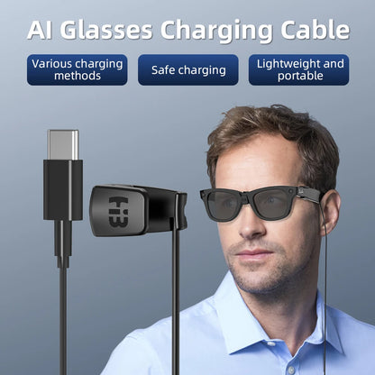 HIBLOKS Ray-Ban Meta Wayfarer Fast Charging Type-C Cable 1.2m for RW4006 RW4008 Lightweight Portable Charger