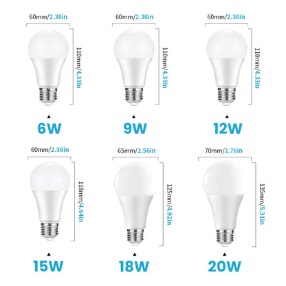 E27 LED Motion Sensor Bulb 6W–20W Radar Auto On Light Lamp 110V/220V for Home, Staircase & Pathway Lighting