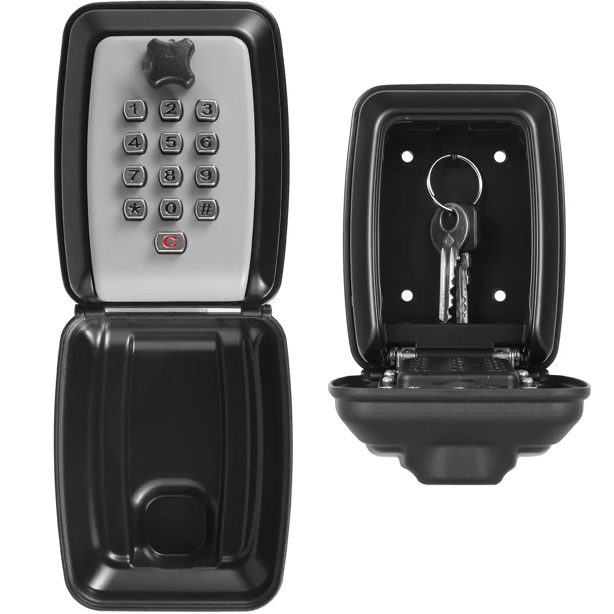 1/2Pcs Wall Mount Key Lock Safe – Portable Secret Storage Box with Code Security Lock for Home or Office Organizer