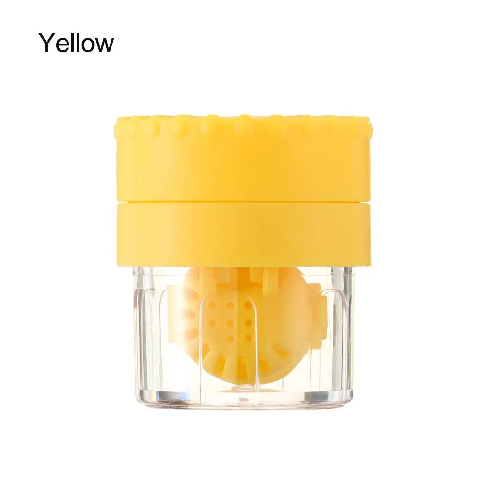 Portable Rotatable Contact Lens Cleaner Case – Manual Cleaning & Storage Container, Plastic Eyewear Accessories Holder for Travel