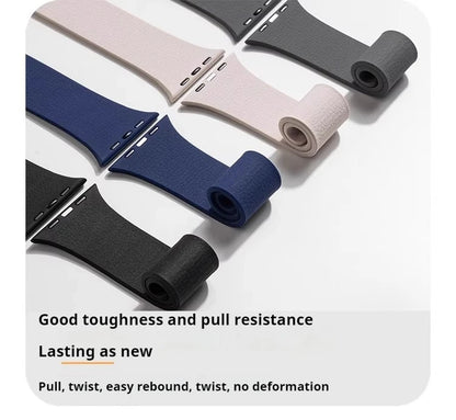 Silicone Magnetic Strap for Apple Watch - Adjustable Band for 49mm/46mm/45mm/44mm/42mm/41mm/40mm Series Ultra, SE & More