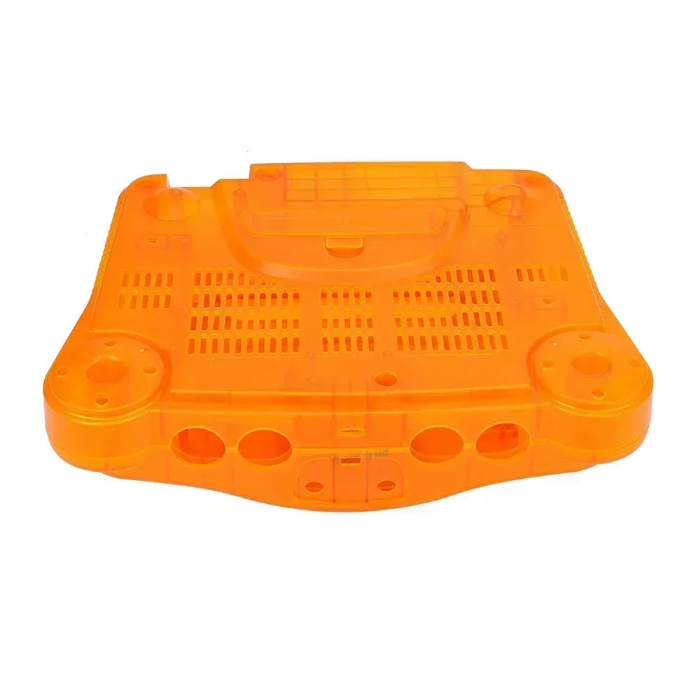 2-Pack Transparent Orange & Purple N64 Replacement Housing Shell – Translucent Case for Nintendo N64 Console