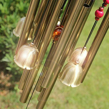 Aluminum Guardian Bell Wind Chimes - Handmade Metal Tube Garden and Home Wall Decor