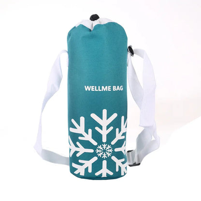 Portable Insulated Water Bottle Bag - Oxford Cloth Cooler Carrier for Camping & Outdoor Activities 1.5L