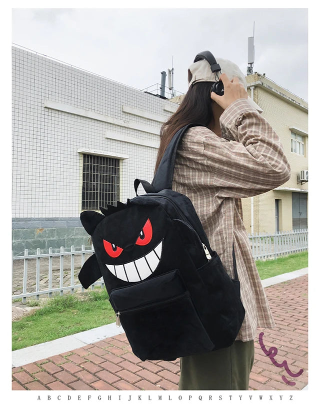 New Fashion Women's Backpack — High-Quality Large Capacity Computer Bag with Cartoon Pattern, Soft Fabric Shoulder Handbag