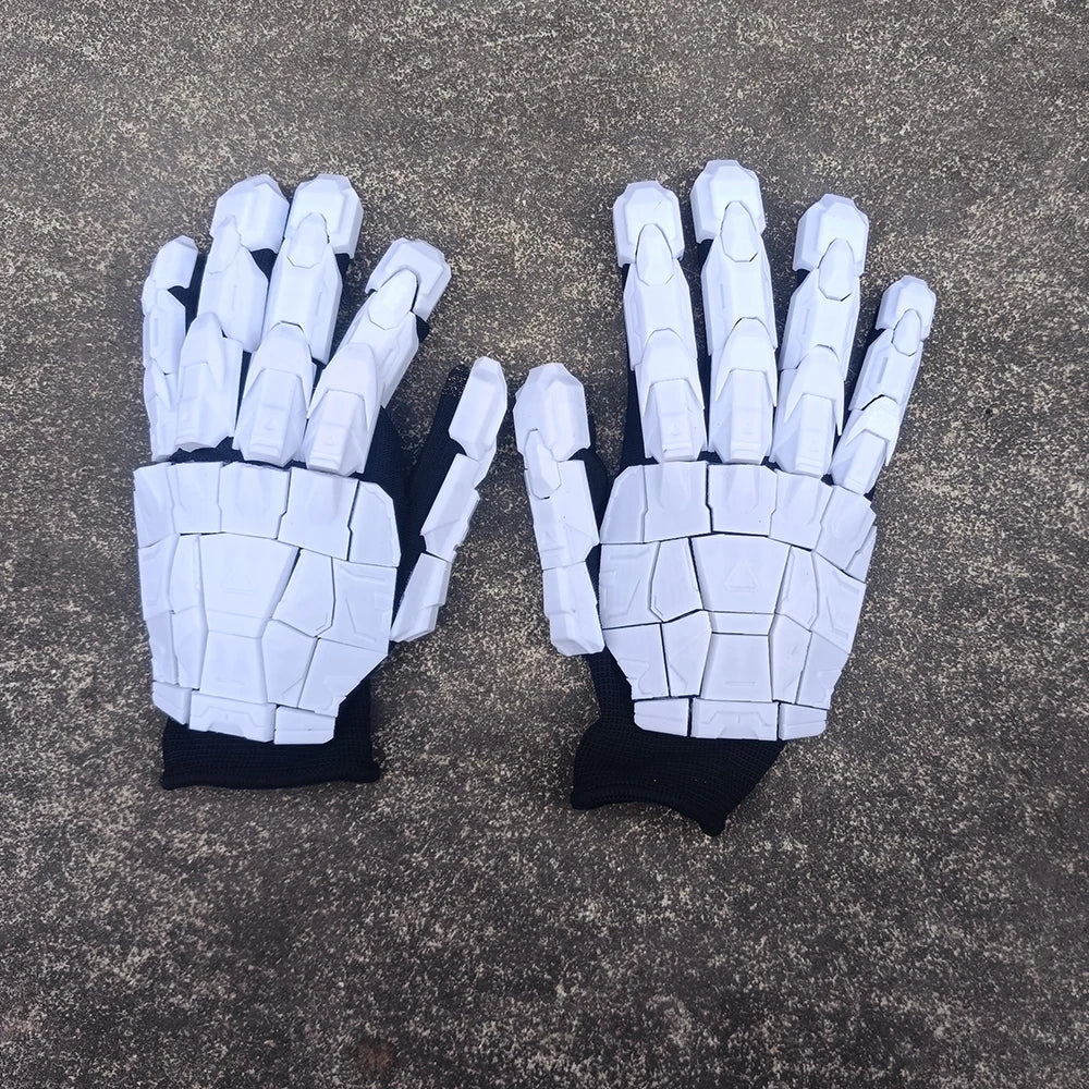 3D Printed Gothic Mechanical Gloves - Handmade Punk Techwear Cosplay Hand Armor