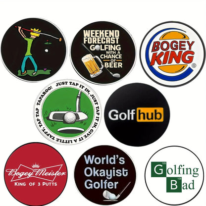 8-Piece Happy Gilmore Golf Ball Marker Set - Funny Golf Accessories and Gift for Men, Golfers, Birthdays, Retirement, and Father’s Day