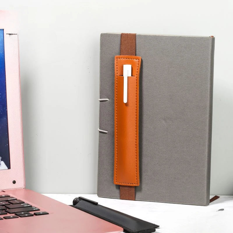 Leather Adjustable Elastic Band Pen Holder – Pen Pouch for Planner, Notebook Pen Holder – Versatile Notebook Accessory