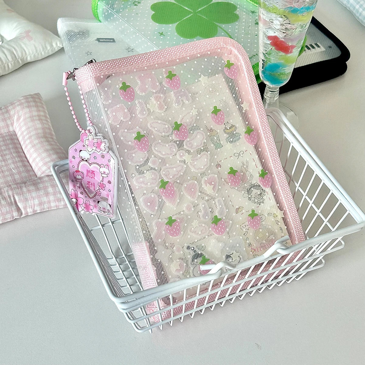 A6 Stationery Storage Folder - Zipper Document Pouch for School & Office Supplies
